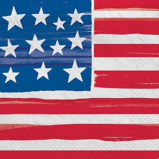 COTXDAG Painted Patriotic Lunch Napkins 100 pk - 1ct