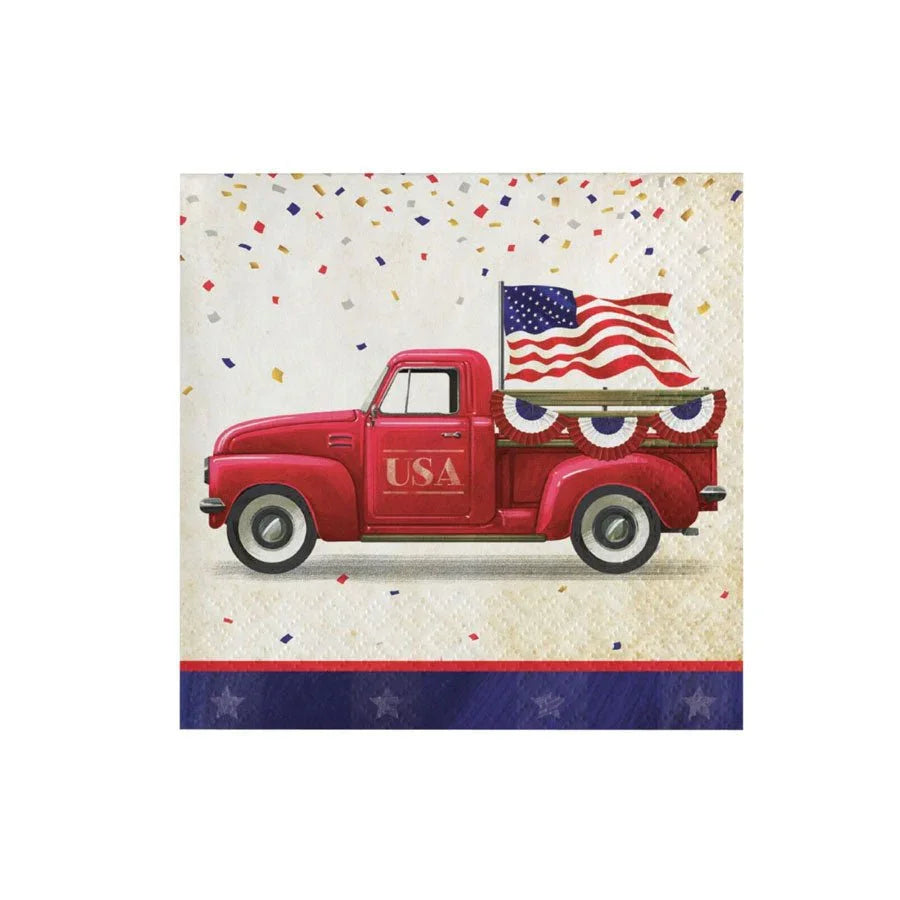 COTXDAG Patriotic Parade Beverage Napkins - 16ct